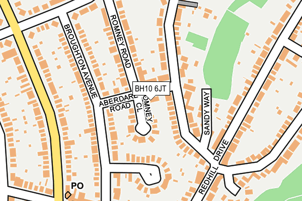BH10 6JT map - OS OpenMap – Local (Ordnance Survey) BH10 6JT map - OS OpenMap – Local (Ordnance Survey)