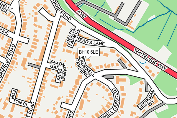 BH10 6LE map - OS OpenMap – Local (Ordnance Survey) BH10 6LE map - OS OpenMap – Local (Ordnance Survey)
