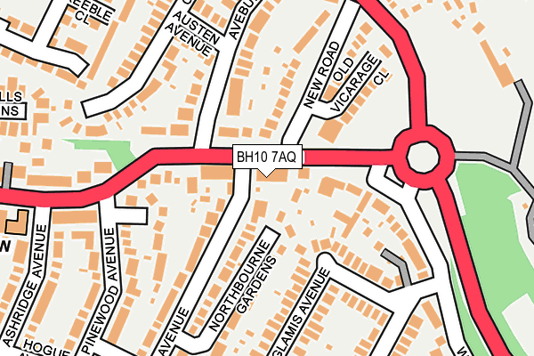 BH10 7AQ map - OS OpenMap – Local (Ordnance Survey) BH10 7AQ map - OS OpenMap – Local (Ordnance Survey)