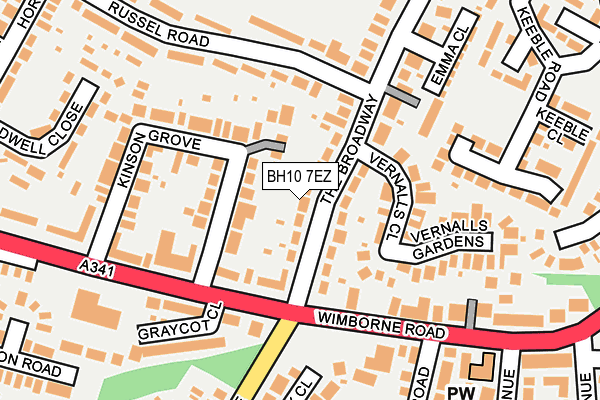BH10 7EZ map - OS OpenMap – Local (Ordnance Survey) BH10 7EZ map - OS OpenMap – Local (Ordnance Survey)