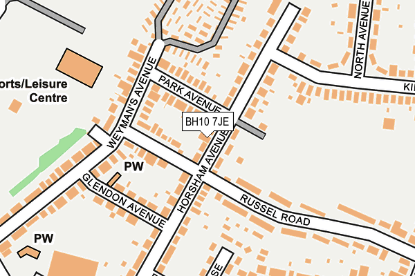 BH10 7JE map - OS OpenMap – Local (Ordnance Survey) BH10 7JE map - OS OpenMap – Local (Ordnance Survey)