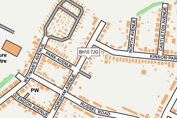 BH10 7JG map - OS OpenMap – Local (Ordnance Survey) BH10 7JG map - OS OpenMap – Local (Ordnance Survey)
