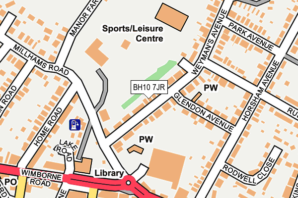 BH10 7JR map - OS OpenMap – Local (Ordnance Survey) BH10 7JR map - OS OpenMap – Local (Ordnance Survey)