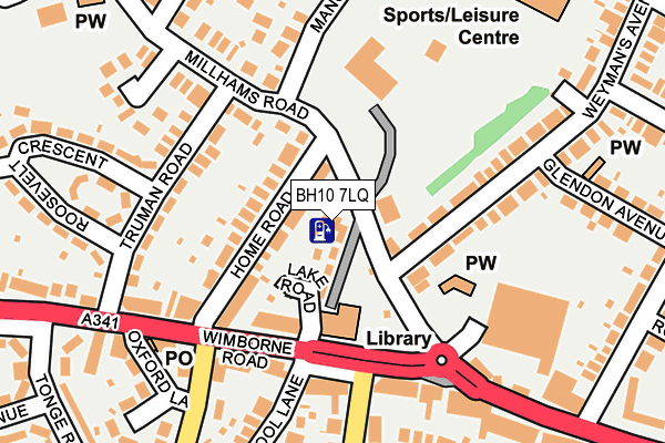 BH10 7LQ map - OS OpenMap – Local (Ordnance Survey) BH10 7LQ map - OS OpenMap – Local (Ordnance Survey)
