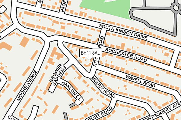 BH11 8AL map - OS OpenMap – Local (Ordnance Survey) BH11 8AL map - OS OpenMap – Local (Ordnance Survey)
