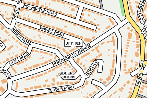 BH11 8BP map - OS OpenMap – Local (Ordnance Survey) BH11 8BP map - OS OpenMap – Local (Ordnance Survey)