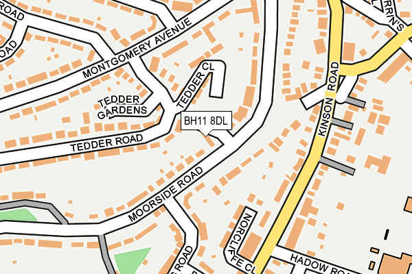 BH11 8DL map - OS OpenMap – Local (Ordnance Survey) BH11 8DL map - OS OpenMap – Local (Ordnance Survey)