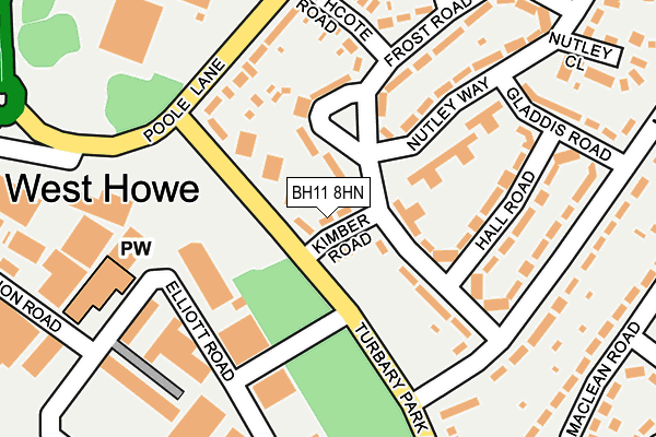 BH11 8HN map - OS OpenMap – Local (Ordnance Survey) BH11 8HN map - OS OpenMap – Local (Ordnance Survey)