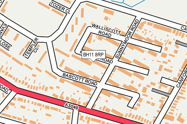 BH11 8RP map - OS OpenMap – Local (Ordnance Survey) BH11 8RP map - OS OpenMap – Local (Ordnance Survey)
