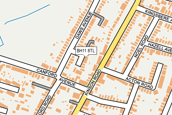 BH11 8TL map - OS OpenMap – Local (Ordnance Survey) BH11 8TL map - OS OpenMap – Local (Ordnance Survey)