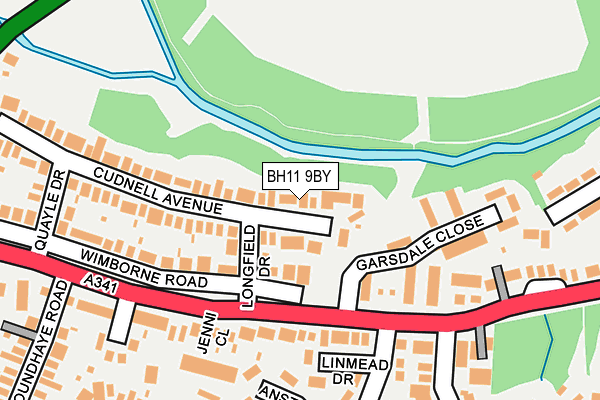 BH11 9BY map - OS OpenMap – Local (Ordnance Survey) BH11 9BY map - OS OpenMap – Local (Ordnance Survey)
