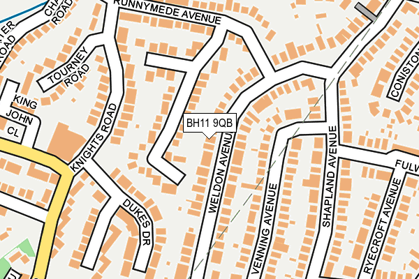 BH11 9QB map - OS OpenMap – Local (Ordnance Survey) BH11 9QB map - OS OpenMap – Local (Ordnance Survey)