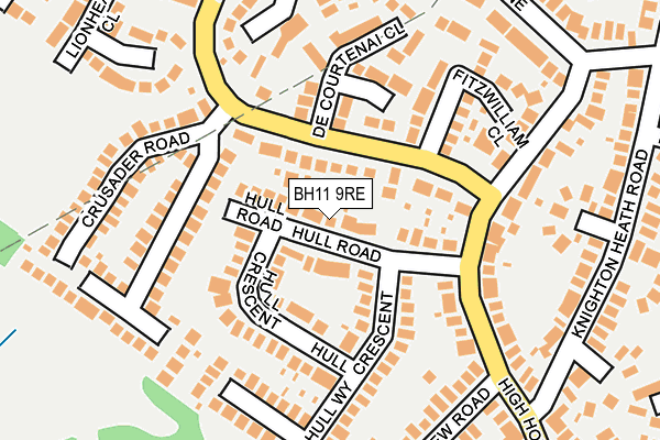 BH11 9RE map - OS OpenMap – Local (Ordnance Survey) BH11 9RE map - OS OpenMap – Local (Ordnance Survey)