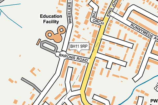 BH11 9RP map - OS OpenMap – Local (Ordnance Survey) BH11 9RP map - OS OpenMap – Local (Ordnance Survey)