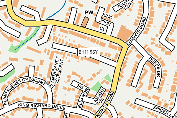 BH11 9SY map - OS OpenMap – Local (Ordnance Survey) BH11 9SY map - OS OpenMap – Local (Ordnance Survey)