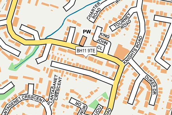 BH11 9TE map - OS OpenMap – Local (Ordnance Survey) BH11 9TE map - OS OpenMap – Local (Ordnance Survey)