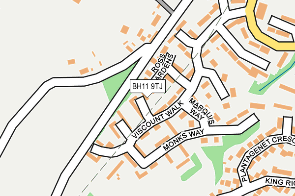 BH11 9TJ map - OS OpenMap – Local (Ordnance Survey) BH11 9TJ map - OS OpenMap – Local (Ordnance Survey)