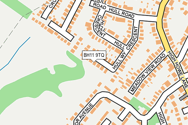 BH11 9TQ map - OS OpenMap – Local (Ordnance Survey) BH11 9TQ map - OS OpenMap – Local (Ordnance Survey)