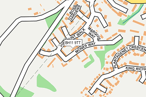 BH11 9TT map - OS OpenMap – Local (Ordnance Survey) BH11 9TT map - OS OpenMap – Local (Ordnance Survey)