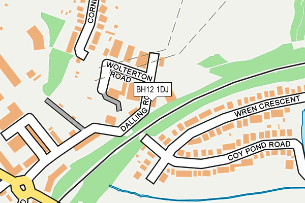 BH12 1DJ map - OS OpenMap – Local (Ordnance Survey)