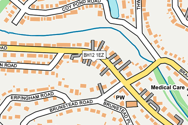 BH12 1EZ map - OS OpenMap – Local (Ordnance Survey) BH12 1EZ map - OS OpenMap – Local (Ordnance Survey)
