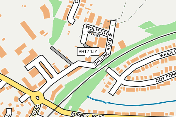 BH12 1JY map - OS OpenMap – Local (Ordnance Survey)