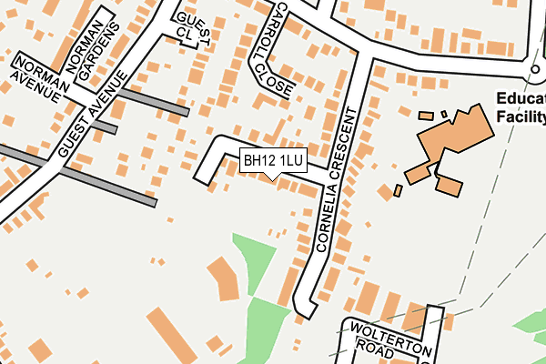 BH12 1LU map - OS OpenMap – Local (Ordnance Survey) BH12 1LU map - OS OpenMap – Local (Ordnance Survey)