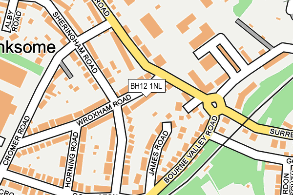 BH12 1NL map - OS OpenMap – Local (Ordnance Survey) BH12 1NL map - OS OpenMap – Local (Ordnance Survey)