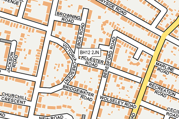 BH12 2JN map - OS OpenMap – Local (Ordnance Survey) BH12 2JN map - OS OpenMap – Local (Ordnance Survey)