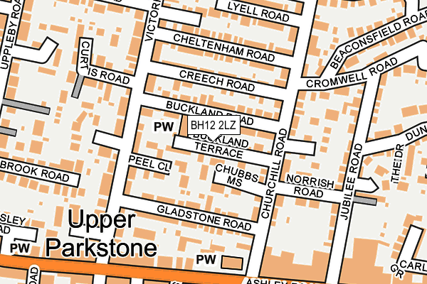BH12 2LZ map - OS OpenMap – Local (Ordnance Survey)