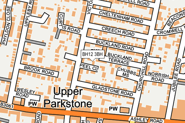 BH12 3BH map - OS OpenMap – Local (Ordnance Survey)