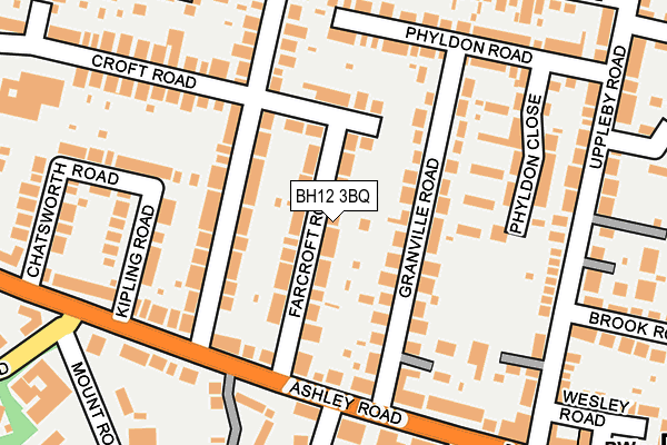 BH12 3BQ map - OS OpenMap – Local (Ordnance Survey) BH12 3BQ map - OS OpenMap – Local (Ordnance Survey)