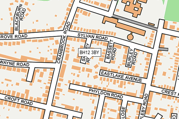 BH12 3BY map - OS OpenMap – Local (Ordnance Survey)