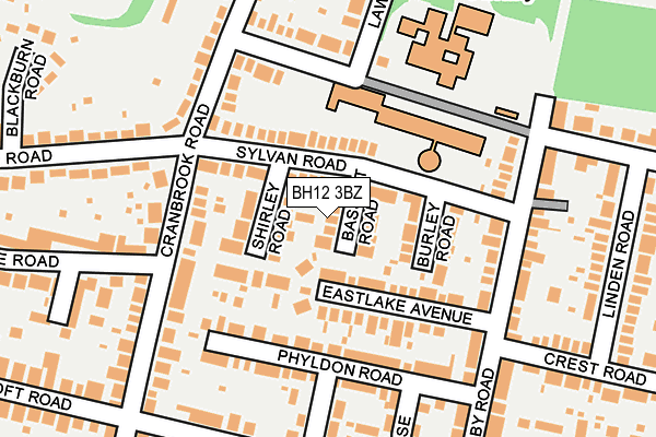 BH12 3BZ map - OS OpenMap – Local (Ordnance Survey) BH12 3BZ map - OS OpenMap – Local (Ordnance Survey)