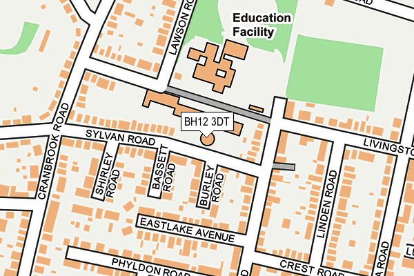 BH12 3DT map - OS OpenMap – Local (Ordnance Survey) BH12 3DT map - OS OpenMap – Local (Ordnance Survey)