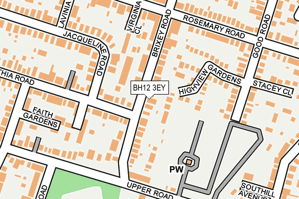 BH12 3EY map - OS OpenMap – Local (Ordnance Survey) BH12 3EY map - OS OpenMap – Local (Ordnance Survey)