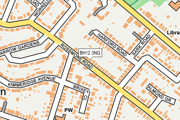 BH12 3NQ map - OS OpenMap – Local (Ordnance Survey) BH12 3NQ map - OS OpenMap – Local (Ordnance Survey)