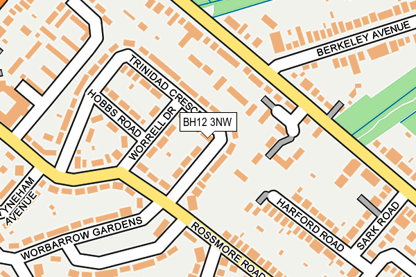 BH12 3NW map - OS OpenMap – Local (Ordnance Survey) BH12 3NW map - OS OpenMap – Local (Ordnance Survey)