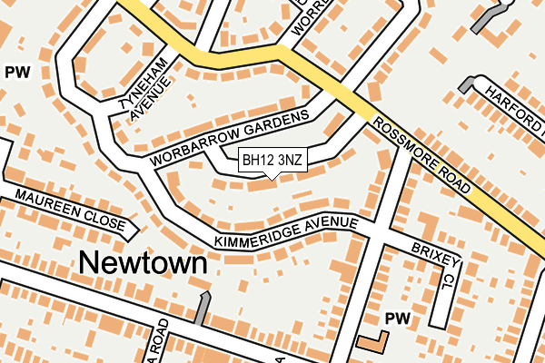 BH12 3NZ map - OS OpenMap – Local (Ordnance Survey) BH12 3NZ map - OS OpenMap – Local (Ordnance Survey)