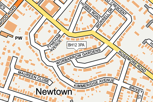 BH12 3PA map - OS OpenMap – Local (Ordnance Survey) BH12 3PA map - OS OpenMap – Local (Ordnance Survey)