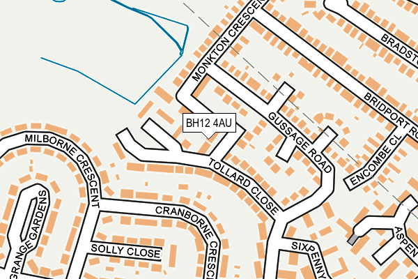 BH12 4AU map - OS OpenMap – Local (Ordnance Survey) BH12 4AU map - OS OpenMap – Local (Ordnance Survey)