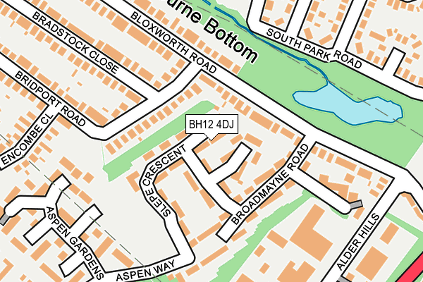 BH12 4DJ map - OS OpenMap – Local (Ordnance Survey) BH12 4DJ map - OS OpenMap – Local (Ordnance Survey)