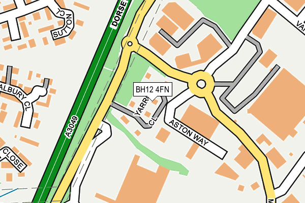 BH12 4FN map - OS OpenMap – Local (Ordnance Survey) BH12 4FN map - OS OpenMap – Local (Ordnance Survey)