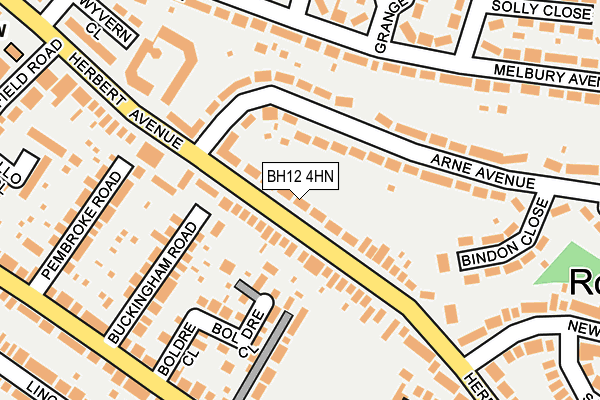 BH12 4HN map - OS OpenMap – Local (Ordnance Survey) BH12 4HN map - OS OpenMap – Local (Ordnance Survey)