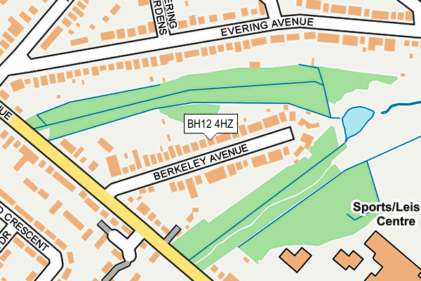 BH12 4HZ map - OS OpenMap – Local (Ordnance Survey)
