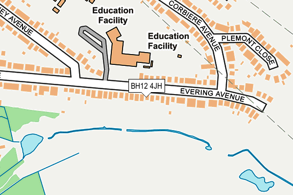 BH12 4JH map - OS OpenMap – Local (Ordnance Survey)