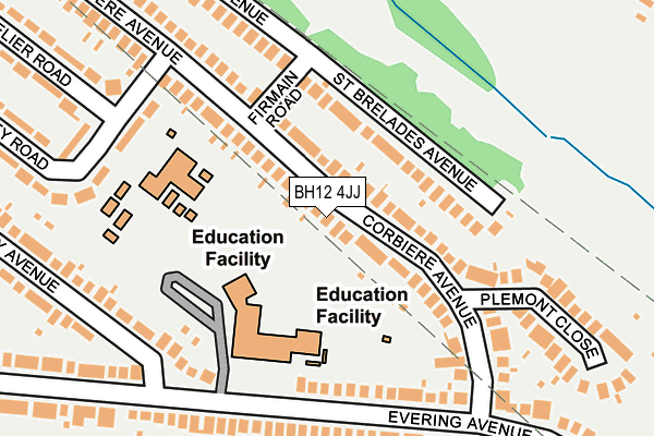 BH12 4JJ map - OS OpenMap – Local (Ordnance Survey) BH12 4JJ map - OS OpenMap – Local (Ordnance Survey)