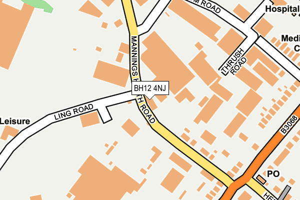 BH12 4NJ map - OS OpenMap – Local (Ordnance Survey) BH12 4NJ map - OS OpenMap – Local (Ordnance Survey)