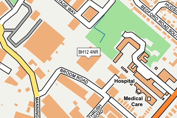 BH12 4NR map - OS OpenMap – Local (Ordnance Survey) BH12 4NR map - OS OpenMap – Local (Ordnance Survey)