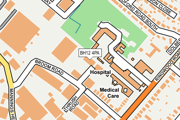BH12 4PA map - OS OpenMap – Local (Ordnance Survey) BH12 4PA map - OS OpenMap – Local (Ordnance Survey)